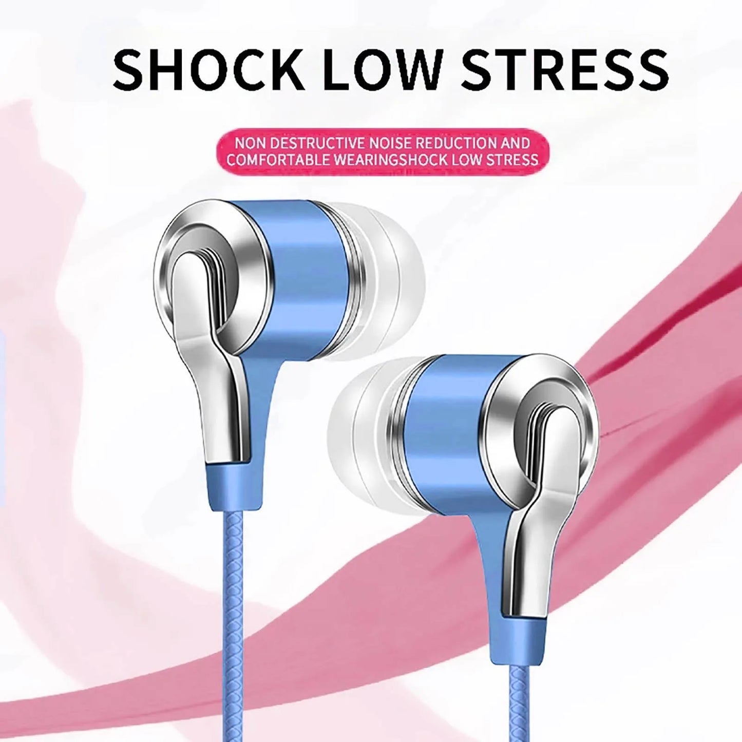 Wired In-Ear Earphone In Ear Noise Cancellation Ergonomic Design Stereo Sports Music Headphones For Mobile Phone Everyday Use