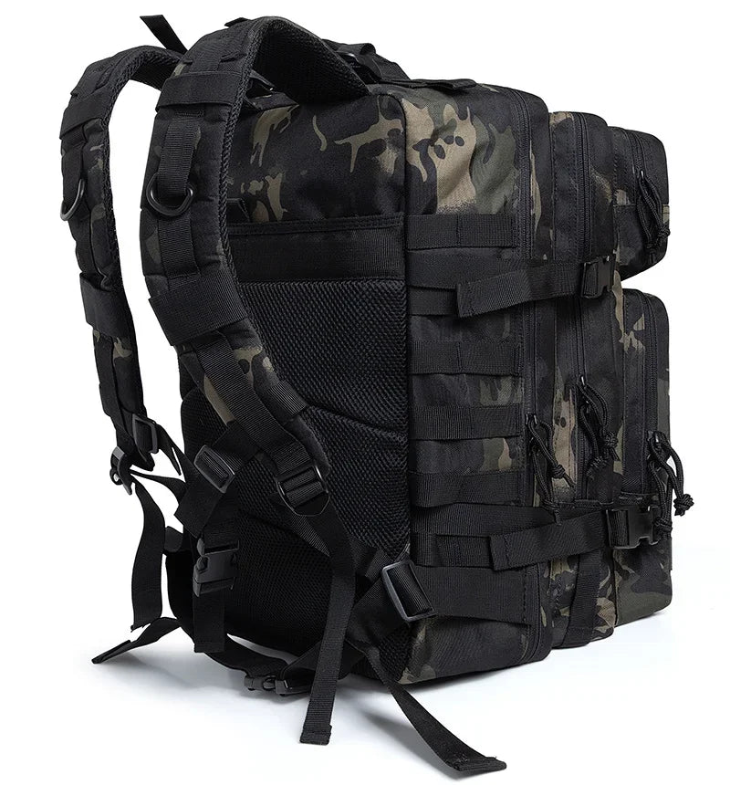 QT&QY Tactical Backpacks Survival  45L Large Capacity Man 3 Days Molle Assault Bags Hking For Outdoor Trekking Camping Backpack