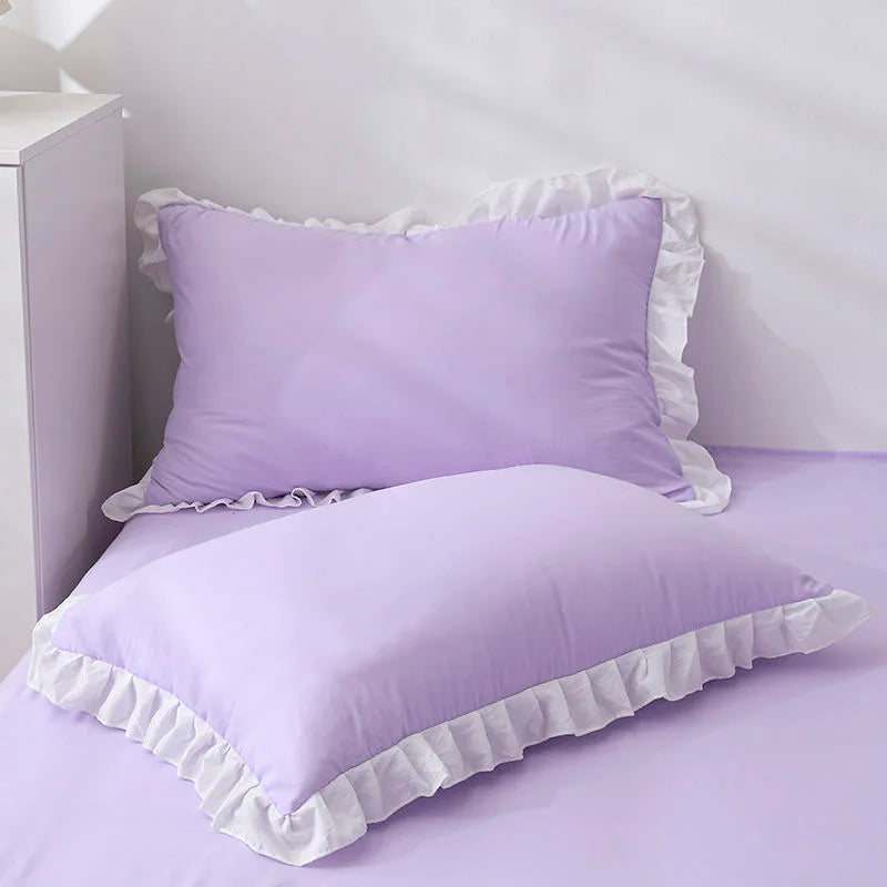 Princess Pillowcases With Ruffles Multiple Sizes Pillow Cover Comfortable Pillow Case For Adults Kids