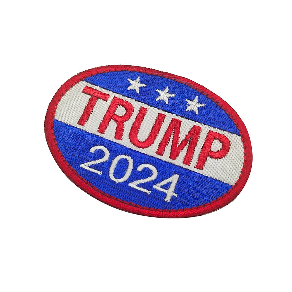 2024 TRUMP MAGA SAVE AMERICA AGAIN Embroidery Hook Loop MAKE AMERICA GREAT AGAIN Fasteners Patch Tactical Emblem