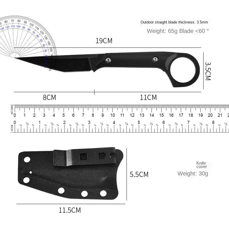 2024 New portable multi-purpose outdoor straight knife +K sheath, jungle survival EDC knife