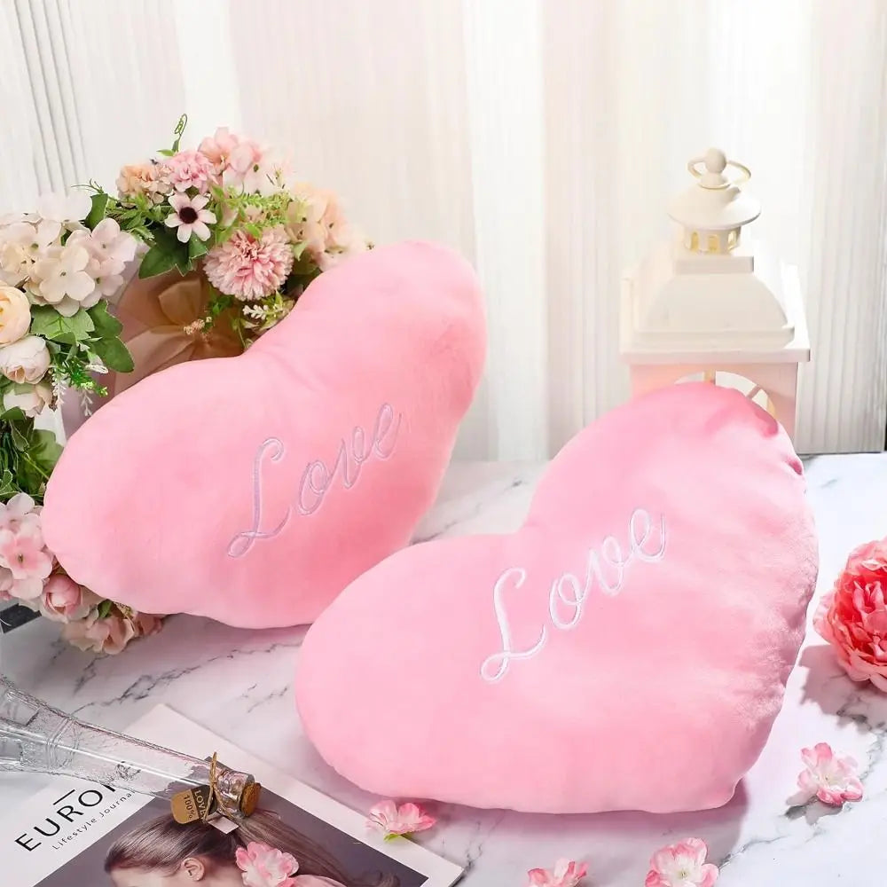 Soft Heart Plush Toys Soft Pillow PP Cotton Stuffed Pillow Kawaii Lovely Gift for Birthday Valentines Day Decorative Home Decor