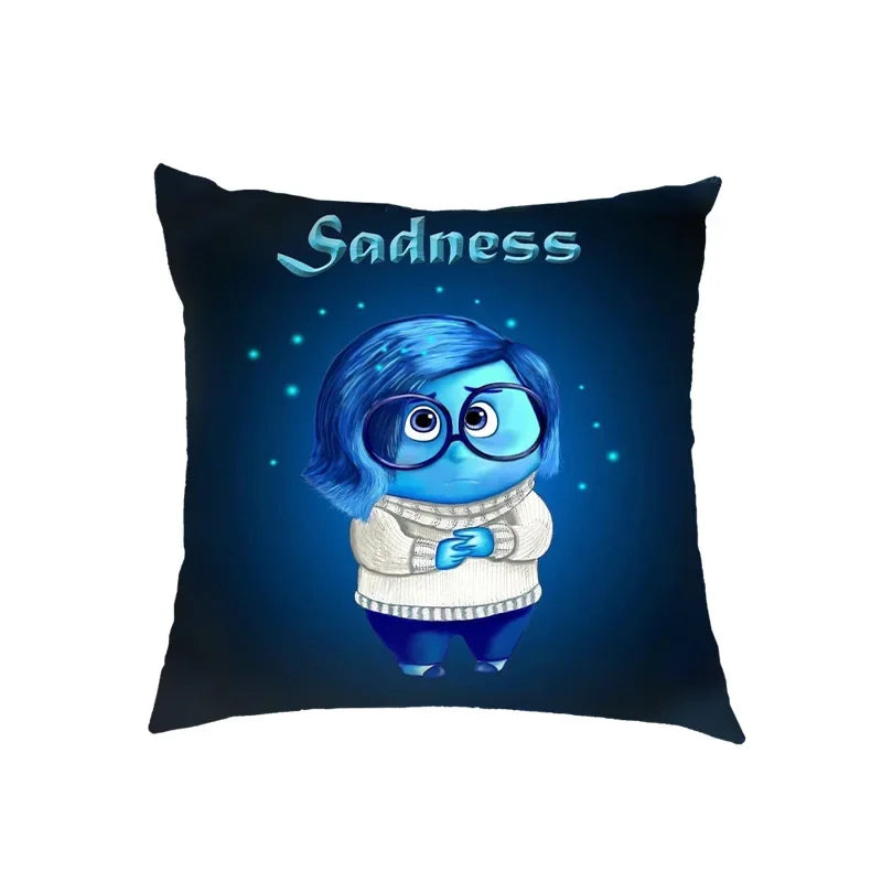 Inside Out 2 Envy Anger Anxiety Disgust Peach Skin Velvet Pillowcase Anime Peripheral Sofa Cushion Waist Pillow Birthday Gifts