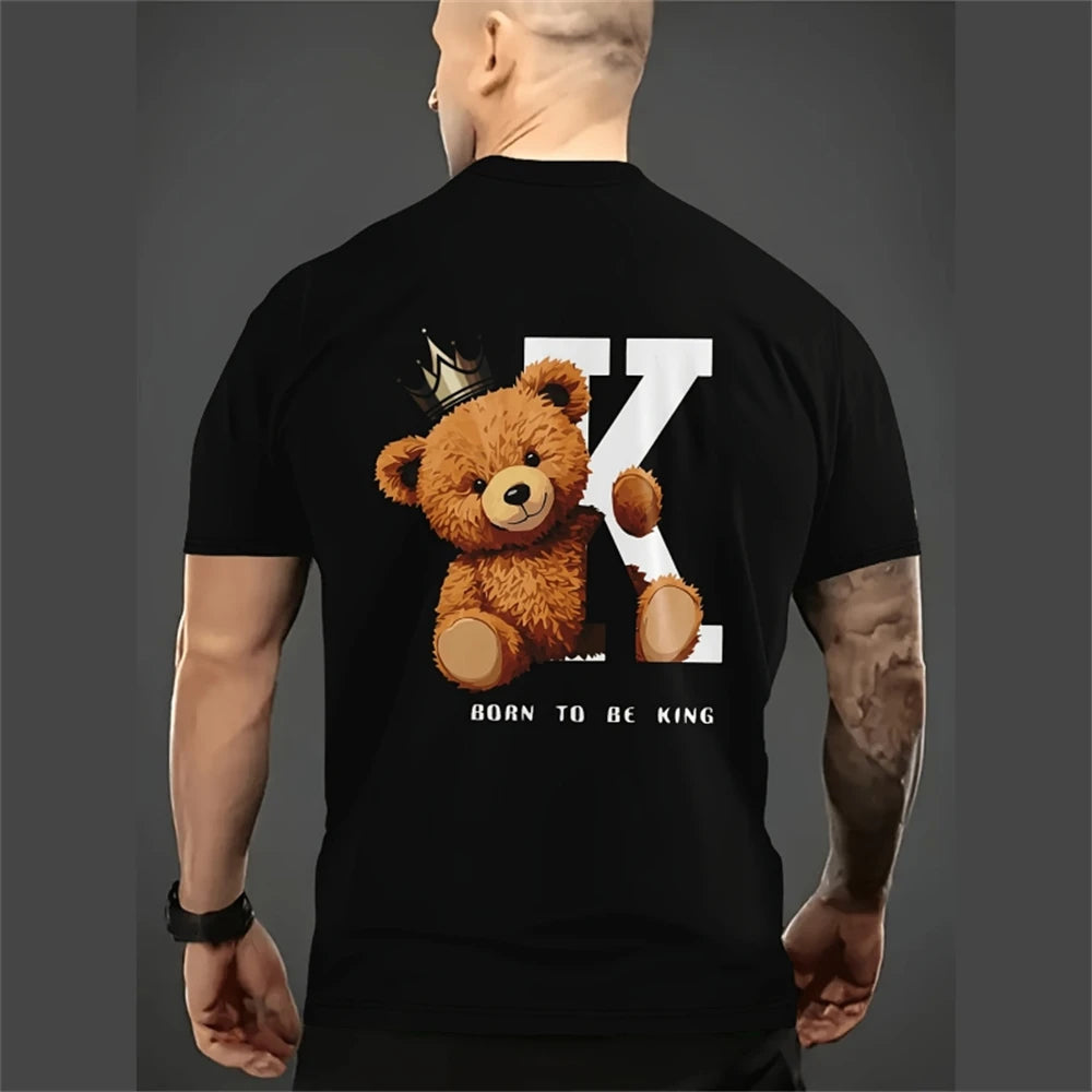 Funny Cartoon Men's T-Shirt 3d Print Short Sleeve Micro Elastic Breath Streetwear Summer Casual Oversized T-Shirts Men Clothing