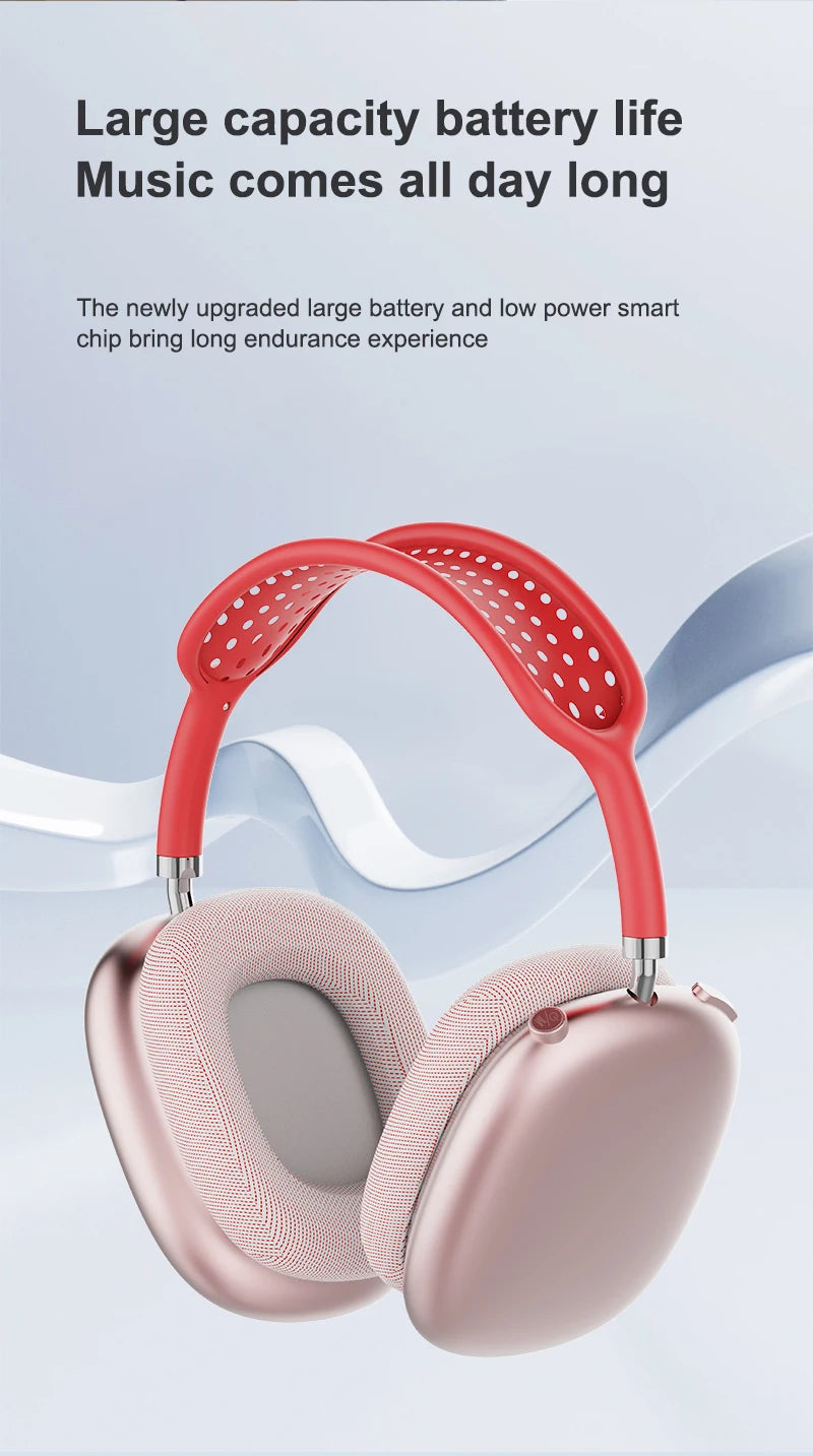 Wireless Bluetooth Headset Stereo Noise Cancellation Long Battery Life Gaming Headset Foldable Headset with Headset Case