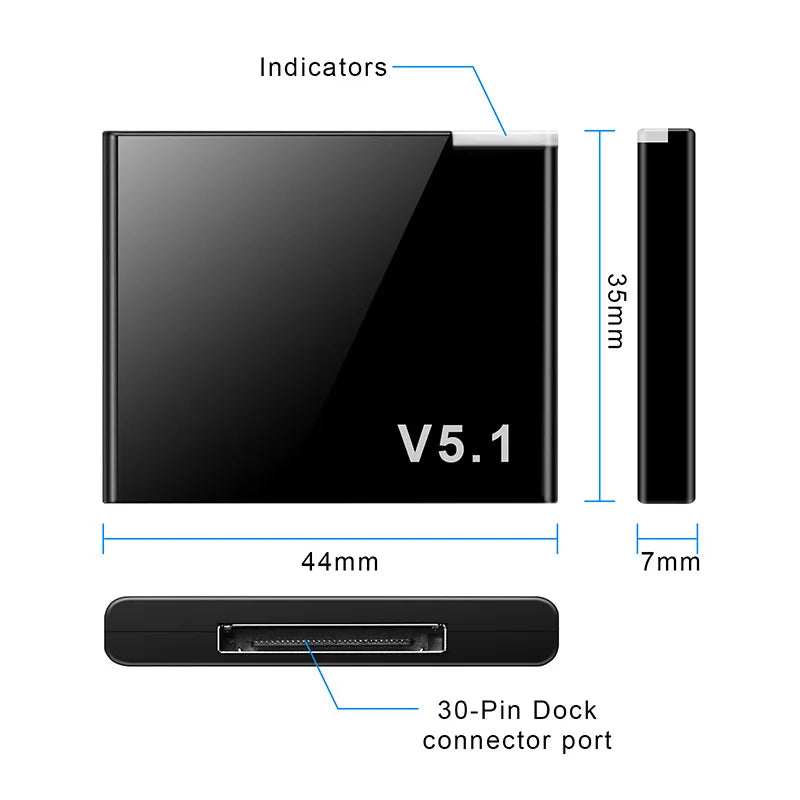 Bluetooth 5.1 Wireless Receiver Bluetooth Adapter 30pin for Bose Sounddock Portable Digital Music System SoundLink Air