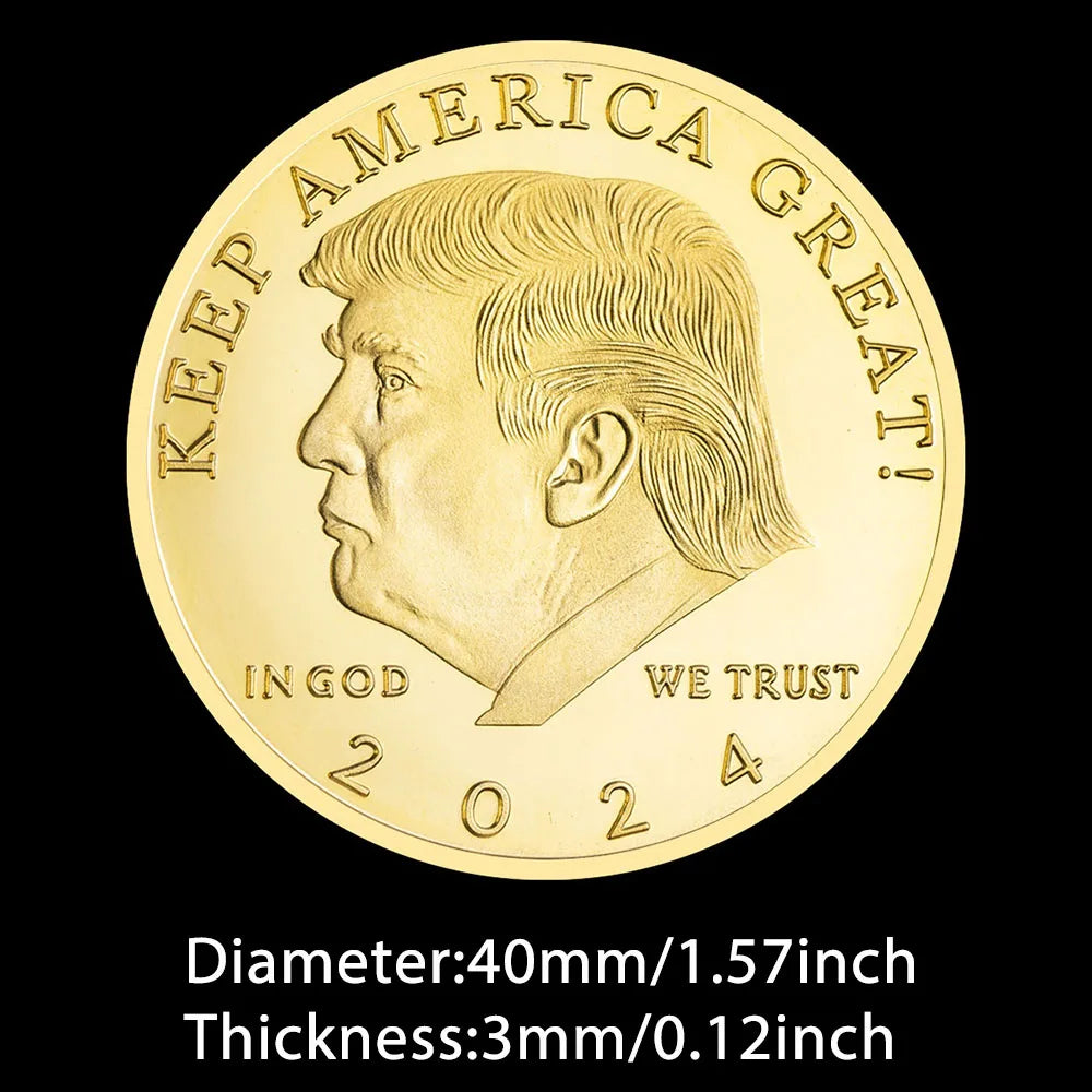 2024 Trump Commemorative Coins Keep America Great 47th President of the United States Collection Coin Gift Metal Craft