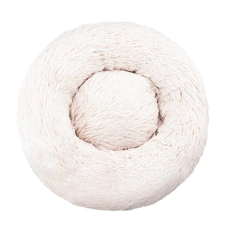 40-90cm Round Pet Bed for Large Dog Bed Super Soft Cat Bed Long Plush Dog House for Medium Dog House Winter Warm Sleeping