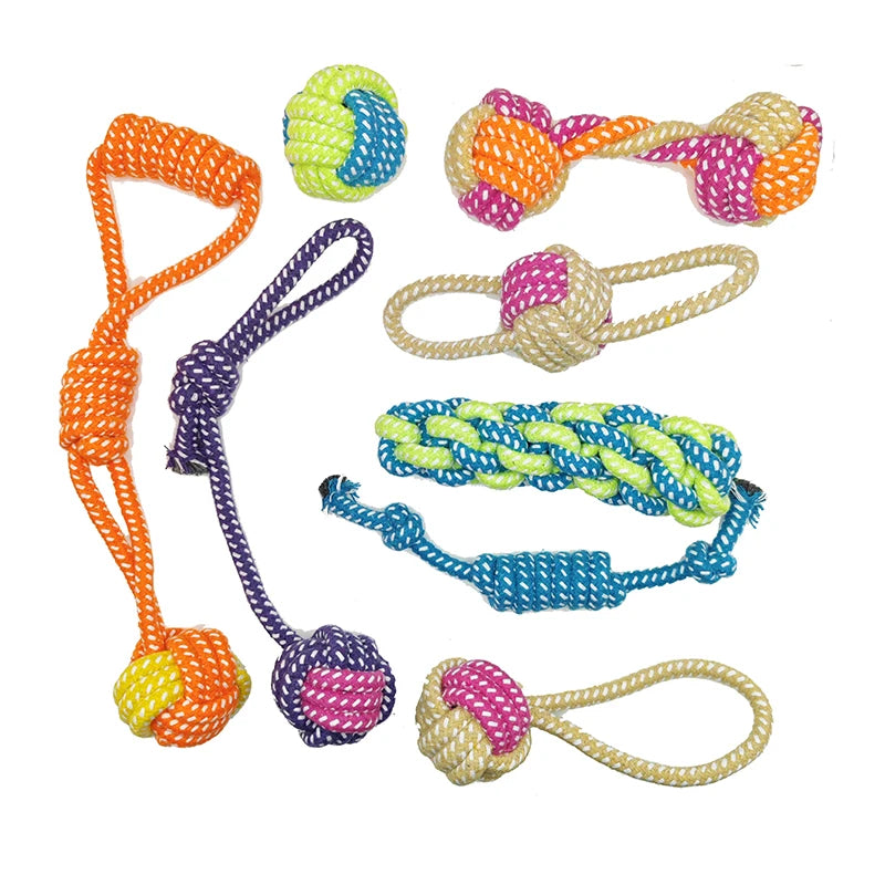 Interactive Cotton Rope Mini Dog Toys Ball for Dogs Accessories Toothbrush Chew Puppy Toy for Large Small Dogs Toy Pet Dog Toy