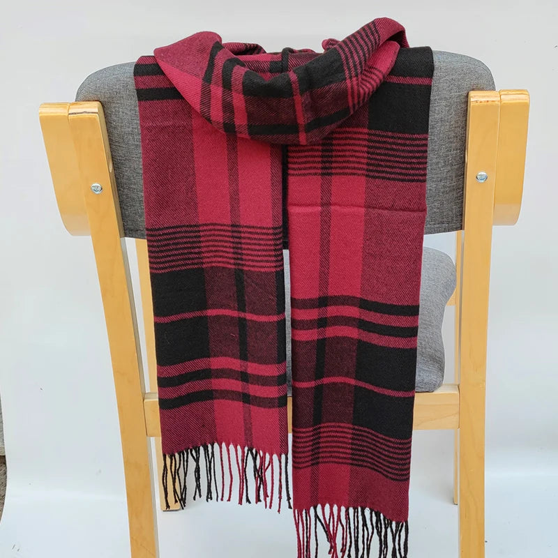 195*35cm Luxury Brand fashion classic lattice men soft shawl plaid scarves shawl UNISE wraps shawl neckerchief headband muffler