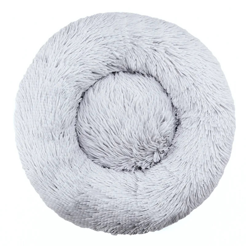 40-90cm Round Pet Bed for Large Dog Bed Super Soft Cat Bed Long Plush Dog House for Medium Dog House Winter Warm Sleeping