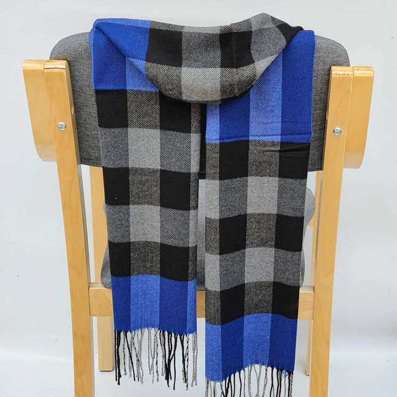 195*35cm Luxury Brand fashion classic lattice men soft shawl plaid scarves shawl UNISE wraps shawl neckerchief headband muffler