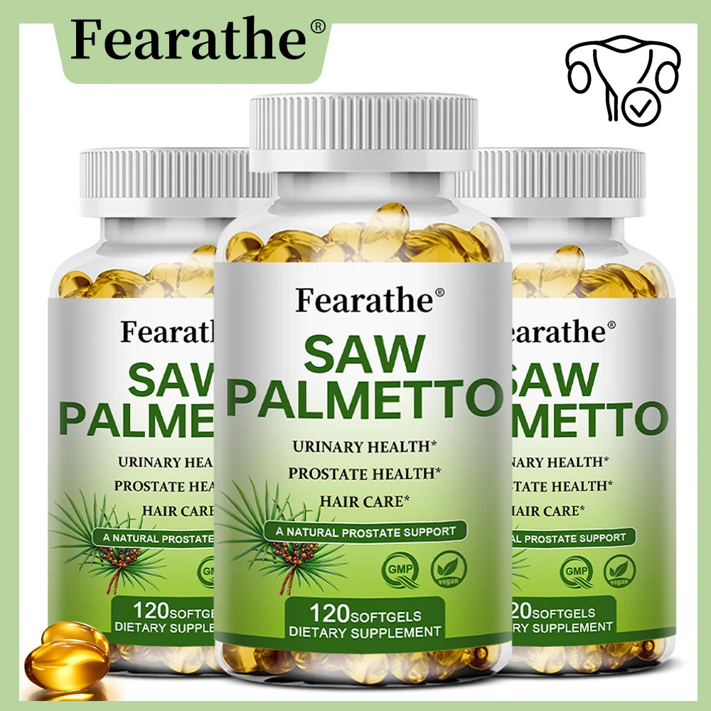 Saw Palmetto 500 mg Prostate Supplements Urinary and Prostate Health, Hair Care and Hair Loss Capsules