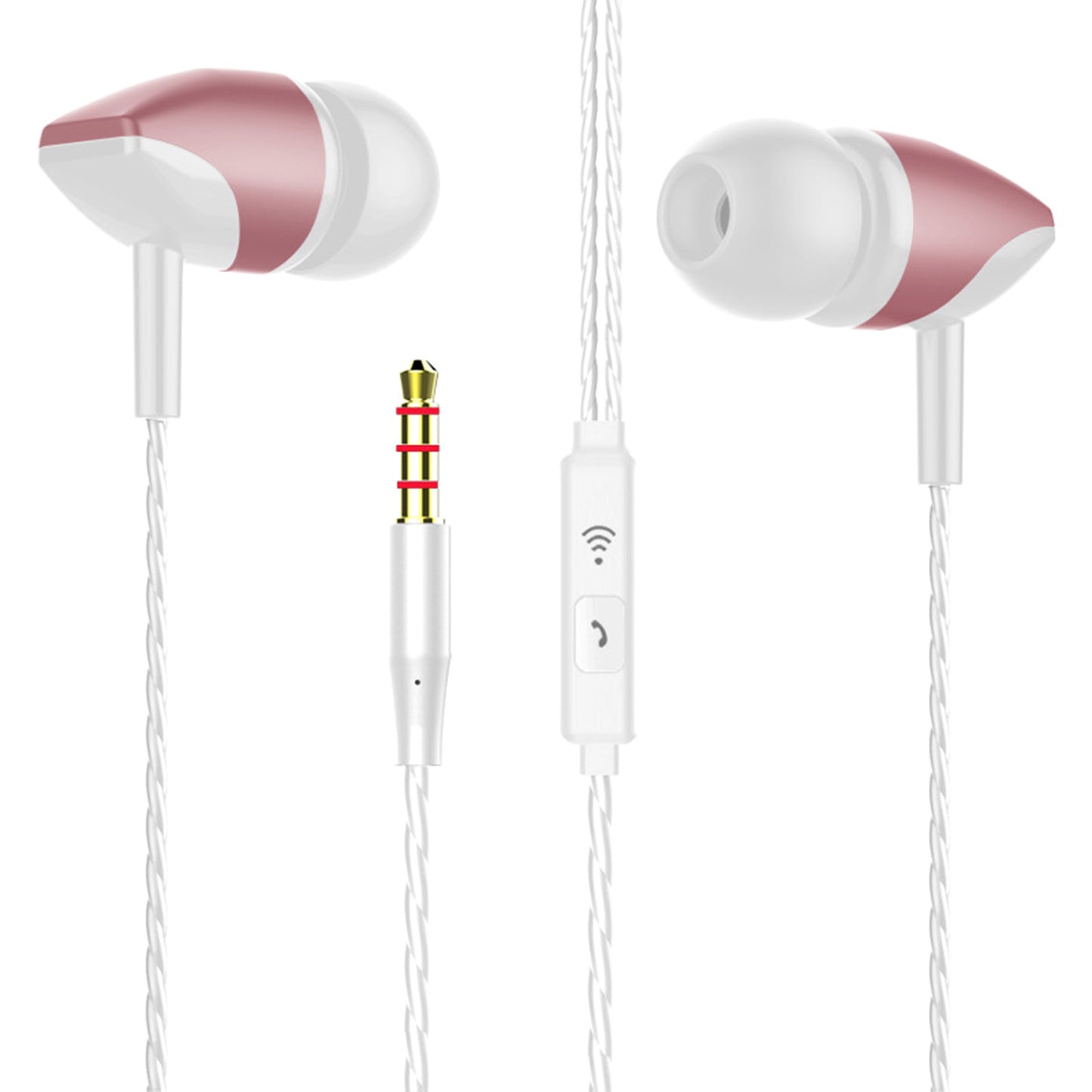 Wired Headphones Stereo 3.5mm In-Ear Running Music Game Noise Cancel Earphone With Mic For Mobile Phone Mobile Pc Pad Laptop