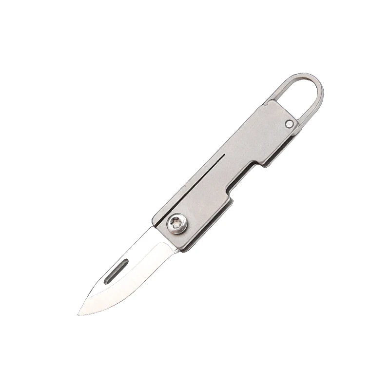 Titanium Alloy Mini Knife Keychain Pendant, Portable Unboxing, Sharp Mini Folding Knife