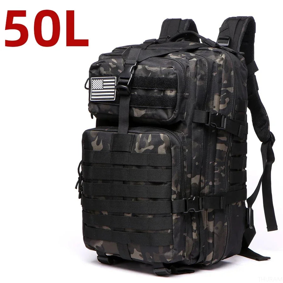 25L/50L 1000D Nylon Waterproof Trekking Fishing Hunting Bag Backpack Outdoor Rucksacks Tactical Sports Camping Hiking