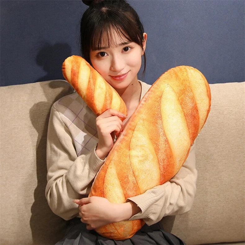 French Bread Pillow Plush Stuffed Printing Images Food Plushie Peluche Party Prop Decor Sleeping Companion Kits Gift Room Decor