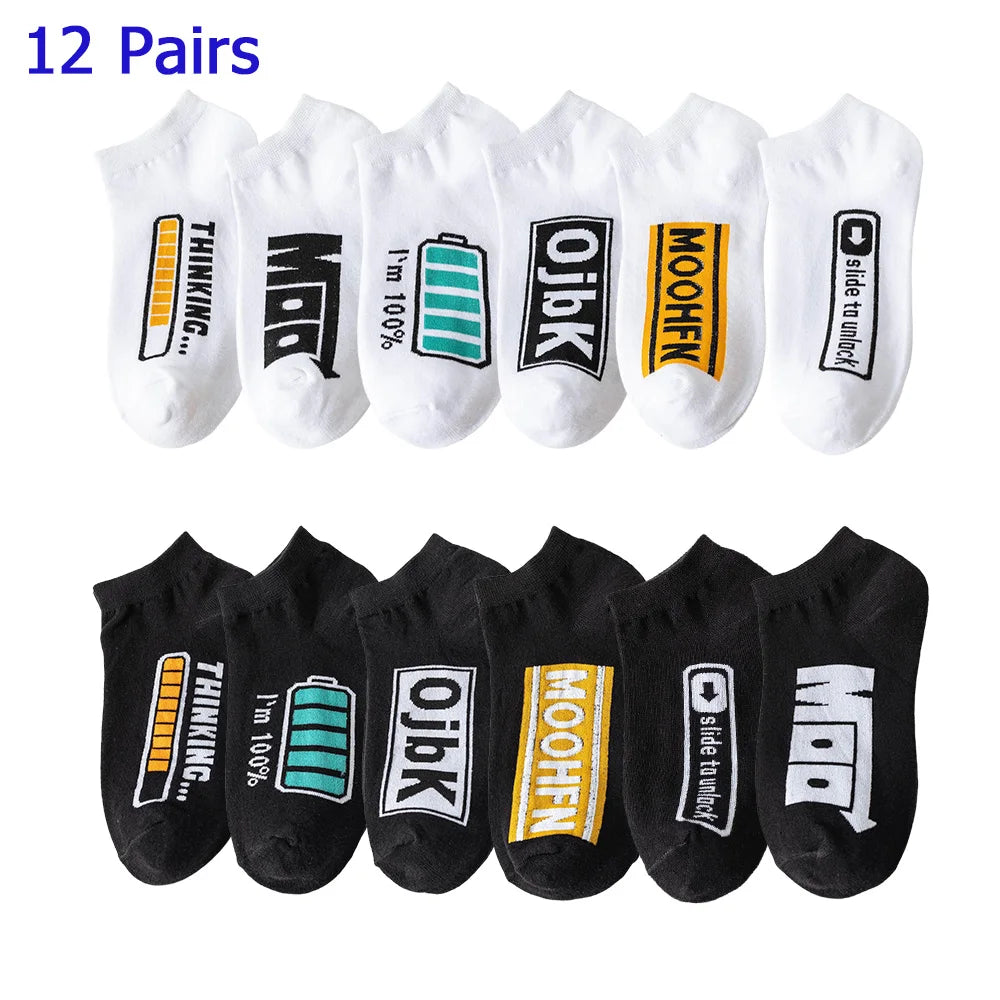 8 Pairs Women/Men Boat Socks Invisible Low Cut Silicone Non-slip Summer No-show Ankle Socks Solid Color Casual Breathable