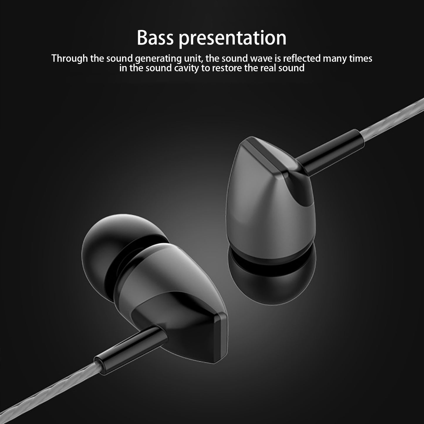 Wired Headphones Stereo 3.5mm In-Ear Running Music Game Noise Cancel Earphone With Mic For Mobile Phone Mobile Pc Pad Laptop