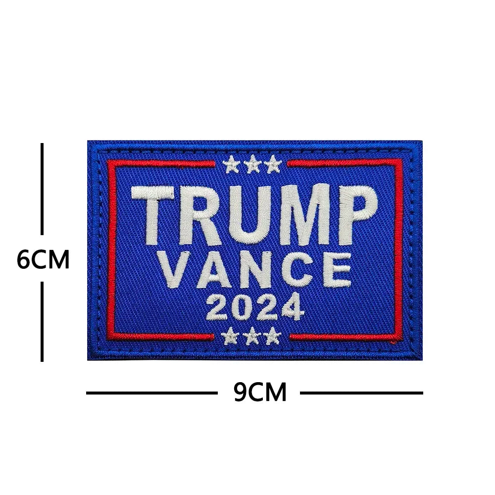 2024 TRUMP MAGA SAVE AMERICA AGAIN Embroidery Hook Loop MAKE AMERICA GREAT AGAIN Fasteners Patch Tactical Emblem