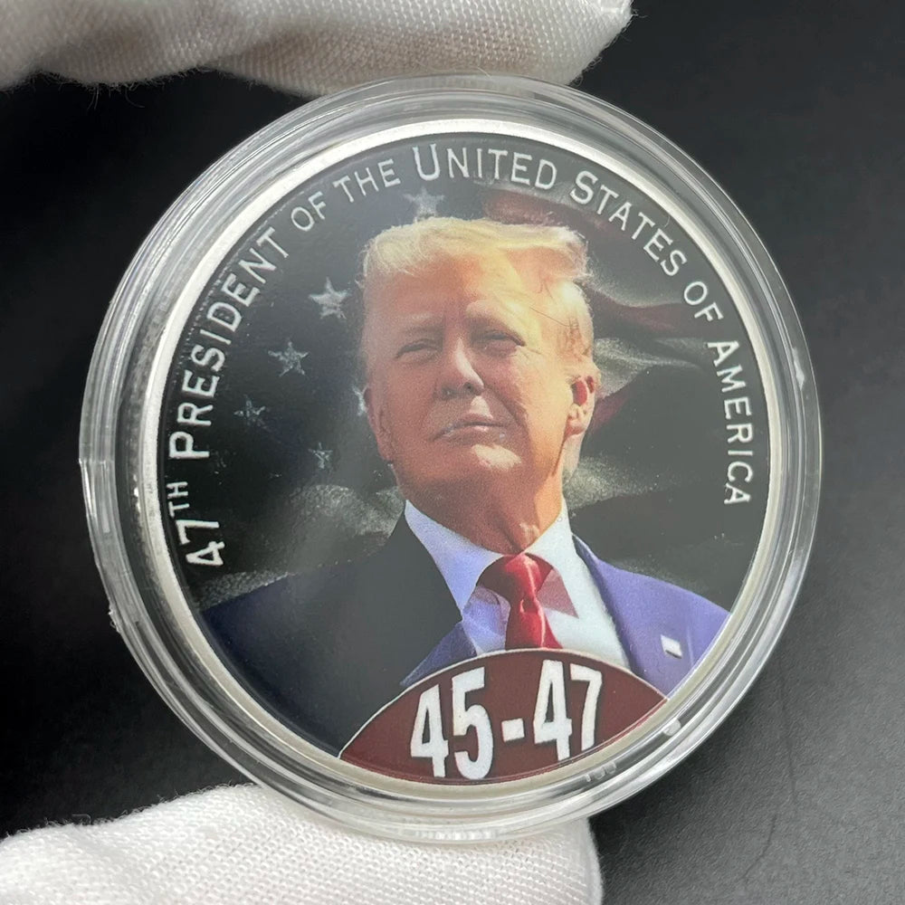 2025 Donald Trump Coin Collectibles 47th US President Challenge Coin MAGA Winning The Election Badge Trump Medal Souvenir