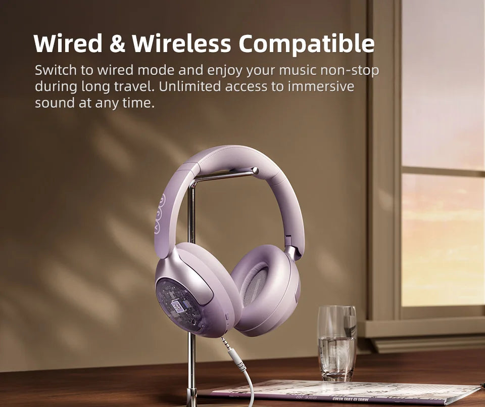 QCY H3 Pro ANC Wireless Headphone Hi-Res Spatial Audio Earphone with LDAC 50dB Noise Canceling Over Ear Headset Dual Connection