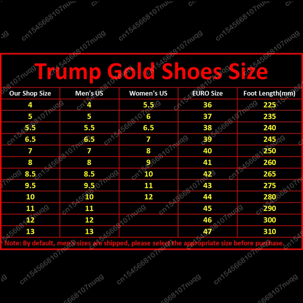 Fshion Trump Shoes Size 47 Never Surrender 2024 MAGA Low Top Gold Black White Sneaker Gym Shoes Men's Women's Casual Shoe