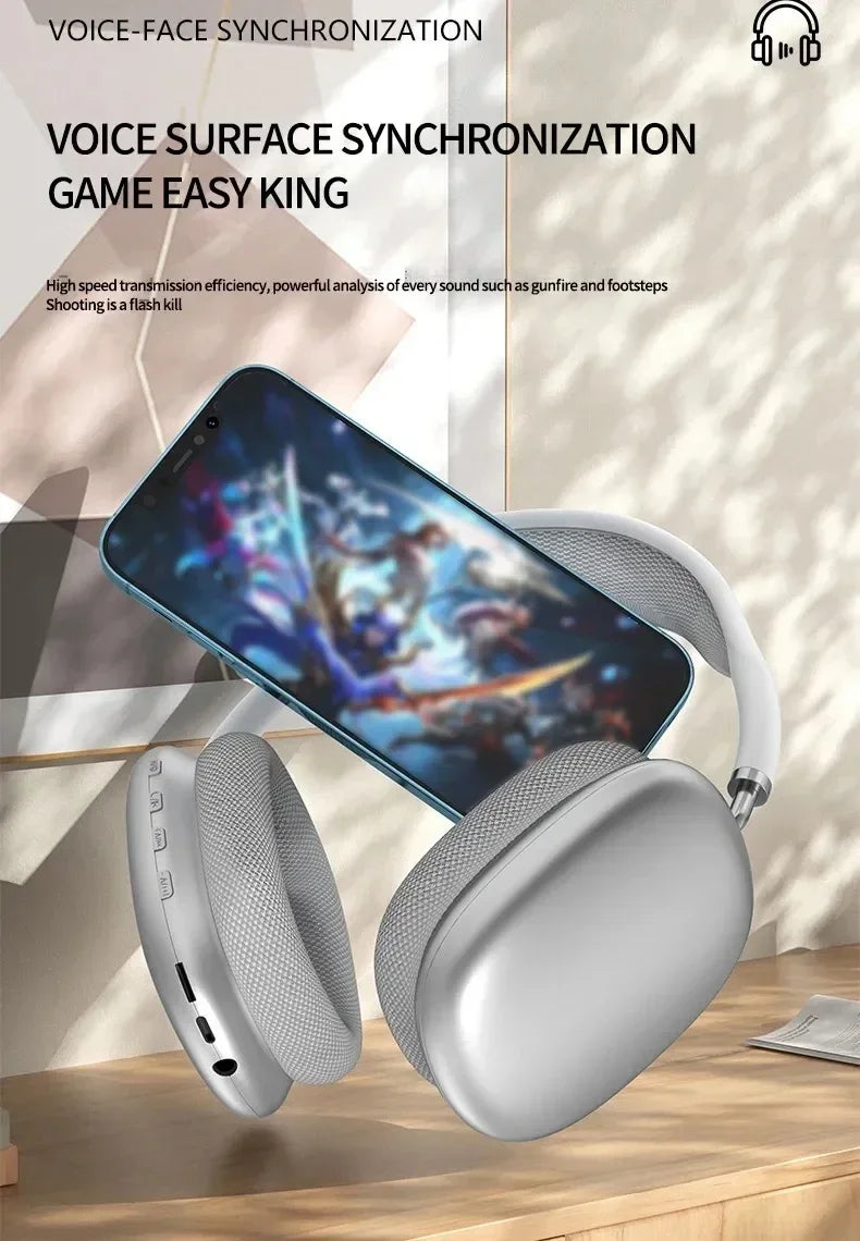 Lenovo P9 Headphone Wireless Bluetooth Headset With Mic Noise Cancelling Headsets Stereo Sound Earphone Sport Headphones