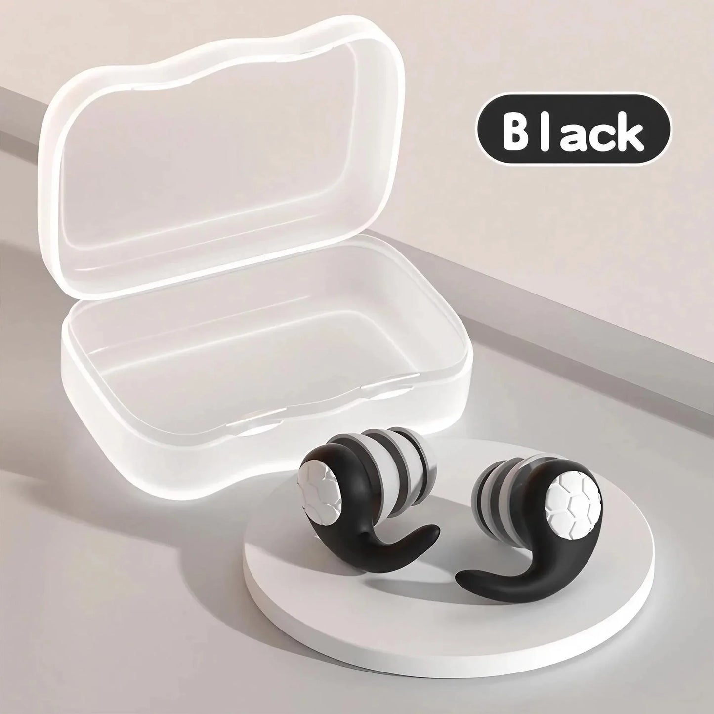 1 Pair Soft Silicone Earplugs - Noise Canceling, Waterproof, Comfortable for Sleep and Swimming for Silent Environment Creation