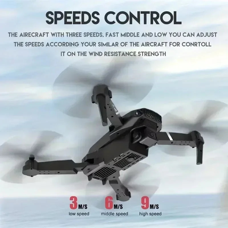 2024 E88Pro RC Drone 4K Professinal With 3 Battery 1080P Wide Angle HD Camera Foldable Helicopter WIFI FPV Height Hold Gift Toy