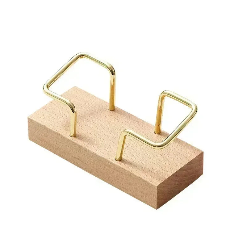 Business Card Holder Organizer Office Desk Display Stand Memo Counter Accessories Tabletop Shelf Home Wooden Card Holder Storage