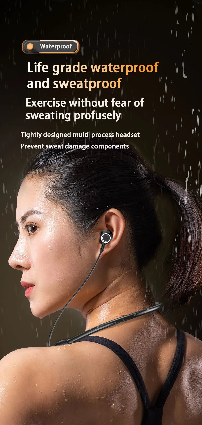 TWS LED Display Super Power Wireless Headphones Bluetooth Earphones Neckband Magnetic Earbuds Sports Headset Stereo With HD Mic