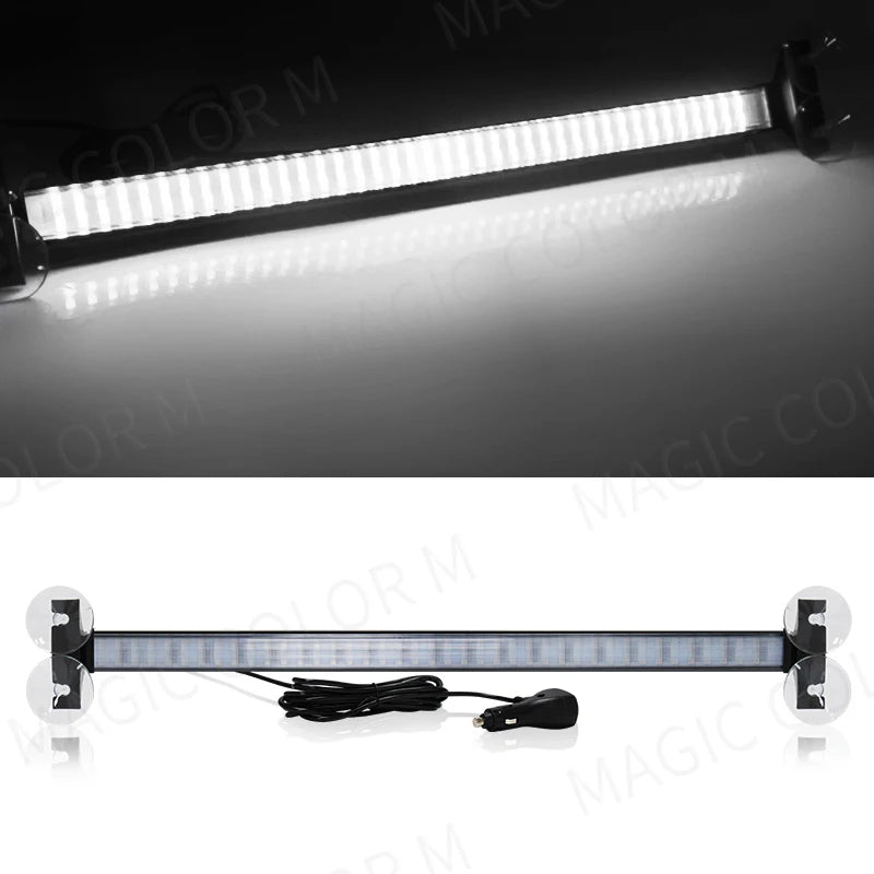 LED Strobe Police Lights For Auto Emergency Grill Warning Lamp 80 led Windshield Bar Traffic Advisor Flashlight Car Accessories