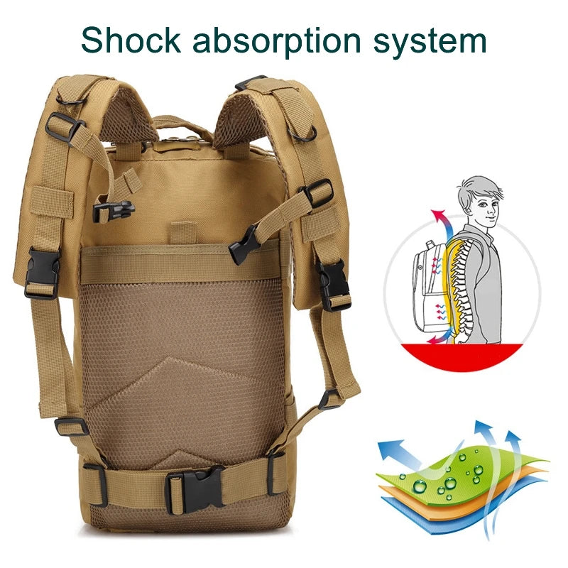 Classic Tactical Backpack Travel Sports Camouflage Bag Outdoor Climbing Hunting Backpack Fishing Hiking Nylon 3P Pack Bag