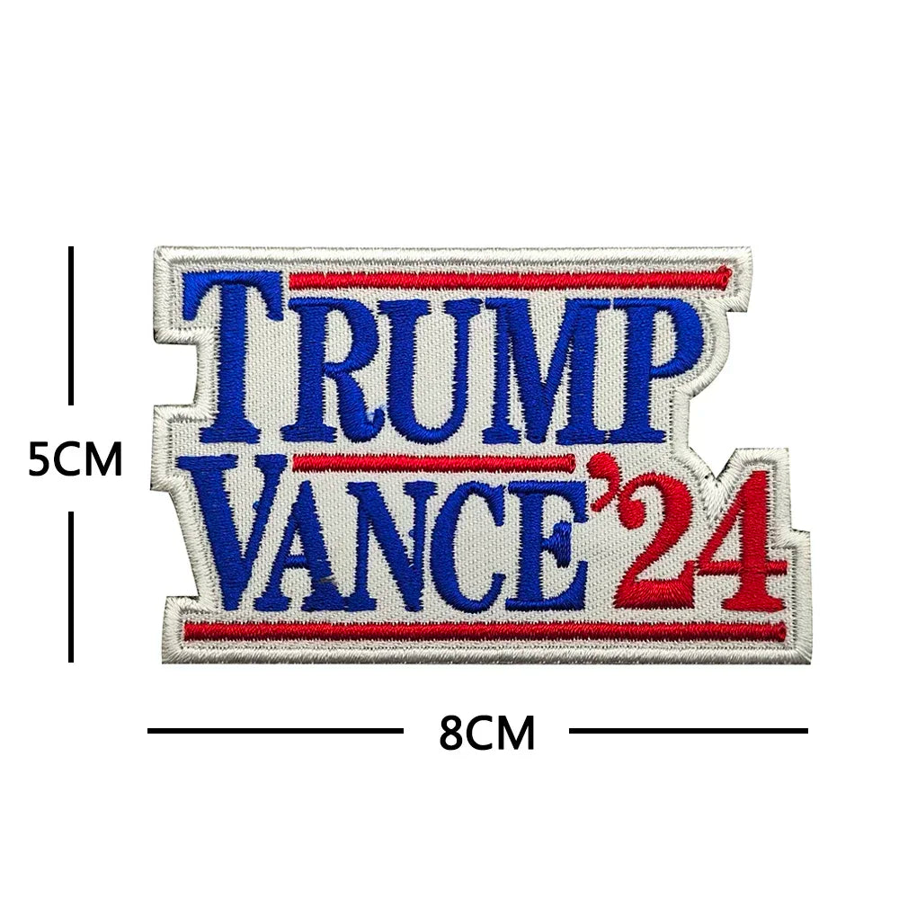 2024 TRUMP MAGA SAVE AMERICA AGAIN Embroidery Hook Loop MAKE AMERICA GREAT AGAIN Fasteners Patch Tactical Emblem