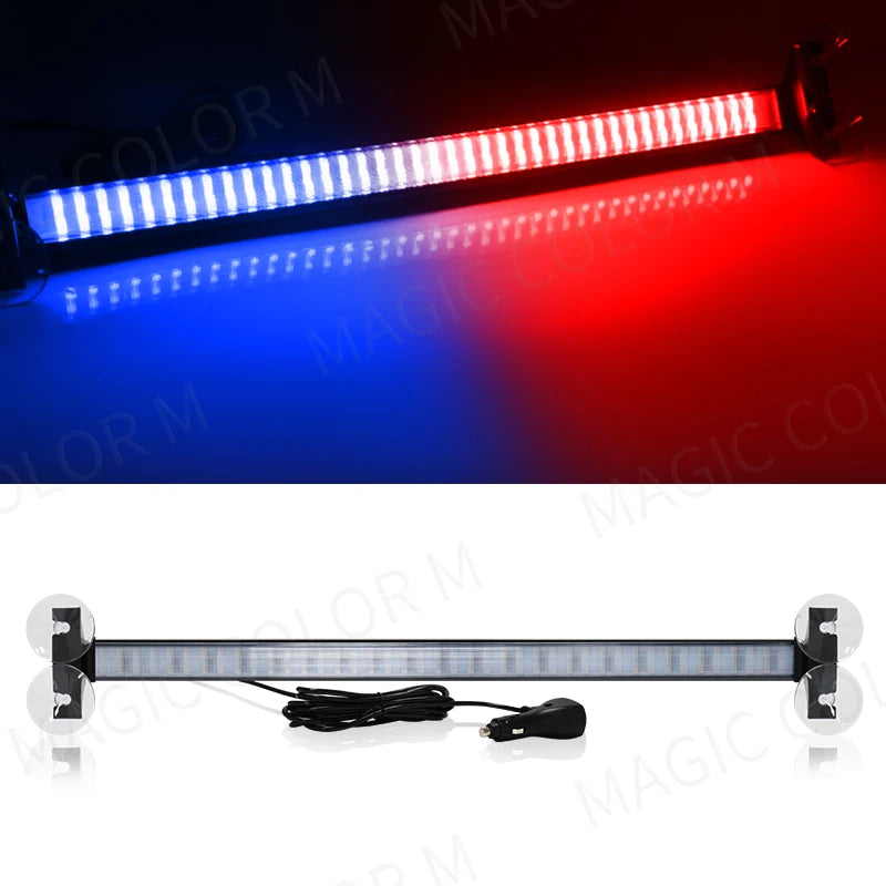 LED Strobe Police Lights For Auto Emergency Grill Warning Lamp 80 led Windshield Bar Traffic Advisor Flashlight Car Accessories