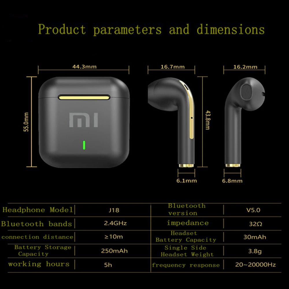 XIAOMI  Headset Wireless Earphones Bluetooth Headphones True Stereo Sport Game TWS Earbuds In Ear With Mic Touch