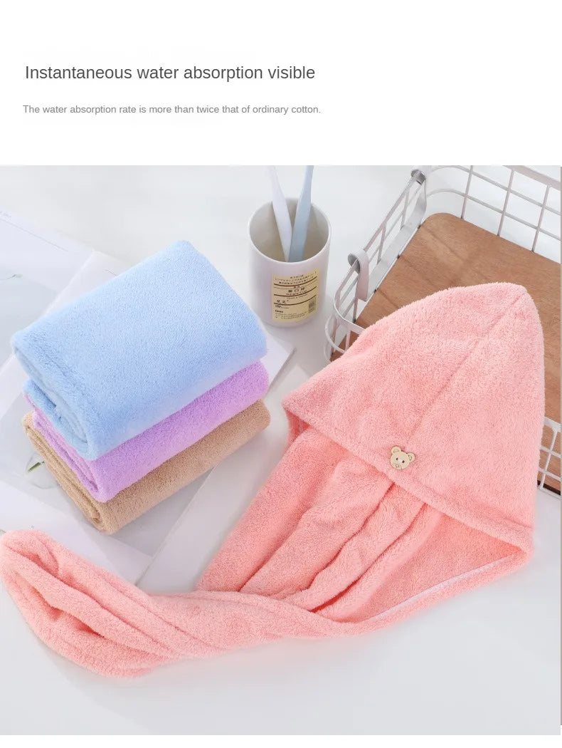 Dry Hair Cap Sports Towel Fiber Super Fine Adult Bath Towel Towels Bathroom Soft Turban for Hair Drying Miss Serviettes Face Wet