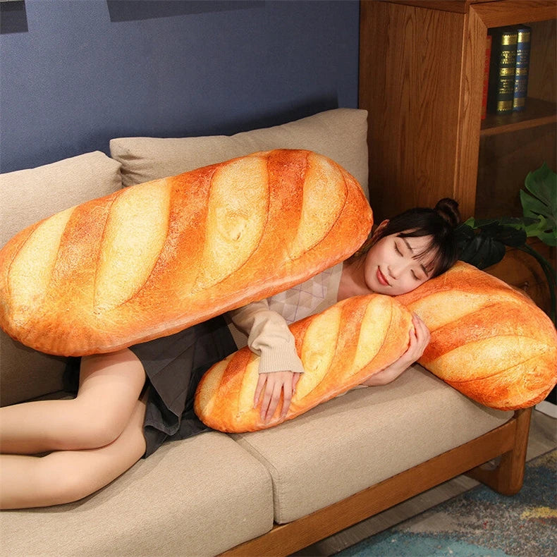 French Bread Pillow Plush Stuffed Printing Images Food Plushie Peluche Party Prop Decor Sleeping Companion Kits Gift Room Decor