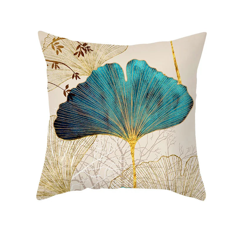 Ginkgo Leaf Cushion Cover Decorative Pillow    Sofa Home Decor case pillow cases