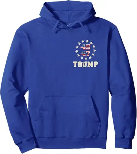 Trump 2024 US Flag Take America Back Trump Flag 45 47 Pullover Hoodie Coat Men Clothing Fashion MAGA Campaign Hooded Sweatshirt