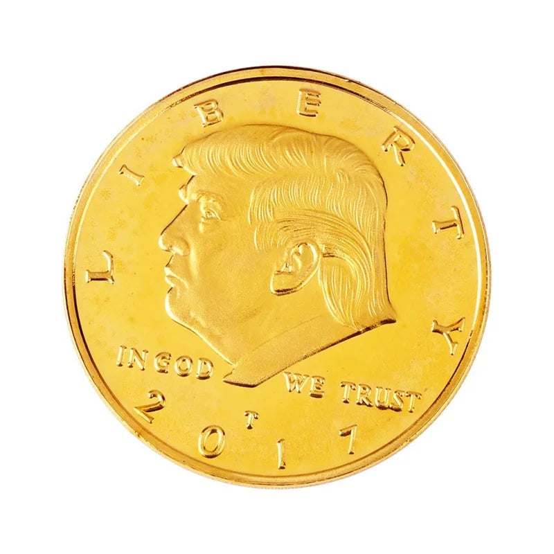 2017 President Donald Trump Silver Gold Plated EAGLE Commemorative Coin Donald J Trump Of US President THE REVENGE TOUR Coin