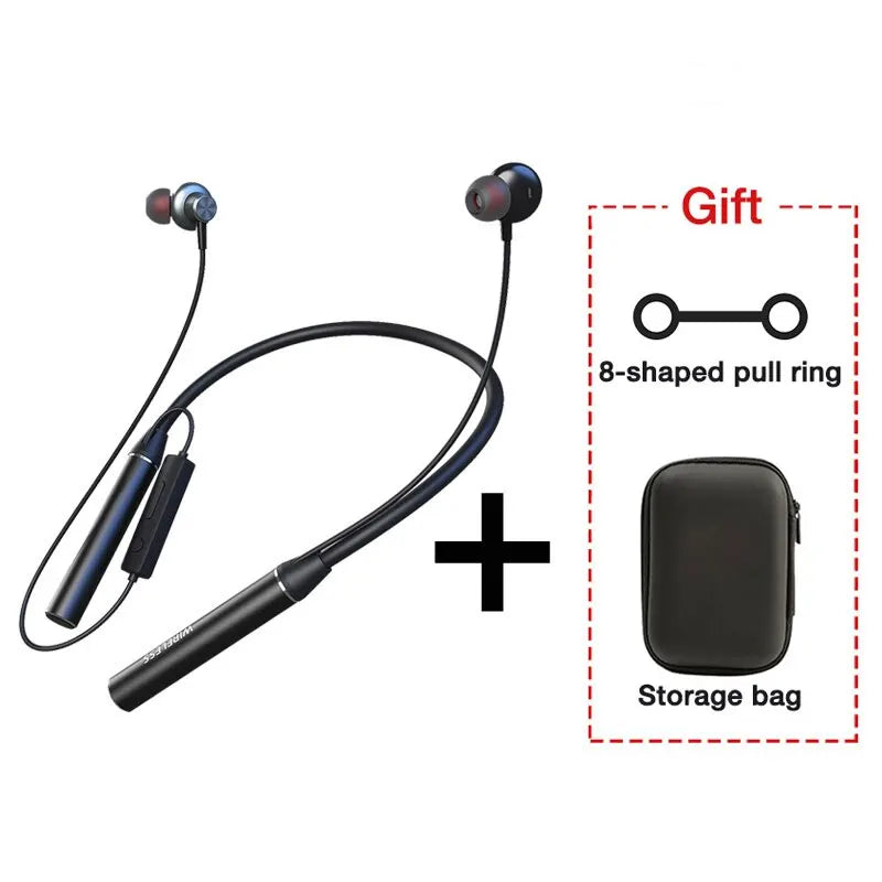 Wireless Headphones 180 Hour Endurance Bluetooth Bass Headset with Mic Stereo Neckband Earphones Sport Auriculares For TF Card