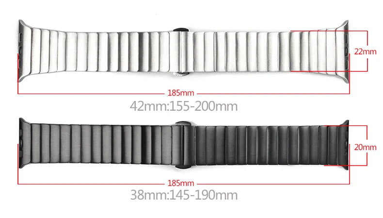 Stainless Steel strap for Apple Watch Ultra band 49mm 44mm 45mm 40mm 41mm 42 46mm Metal Bracelet iWatch series 9 7 6 2 3 8 se 10