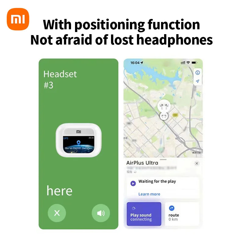 Xiaomi A8 Pro Wireless Bluetooth Headphones Noise Cancelling Headphones Sports Earbuds Touch Screen Control Headset With Mic