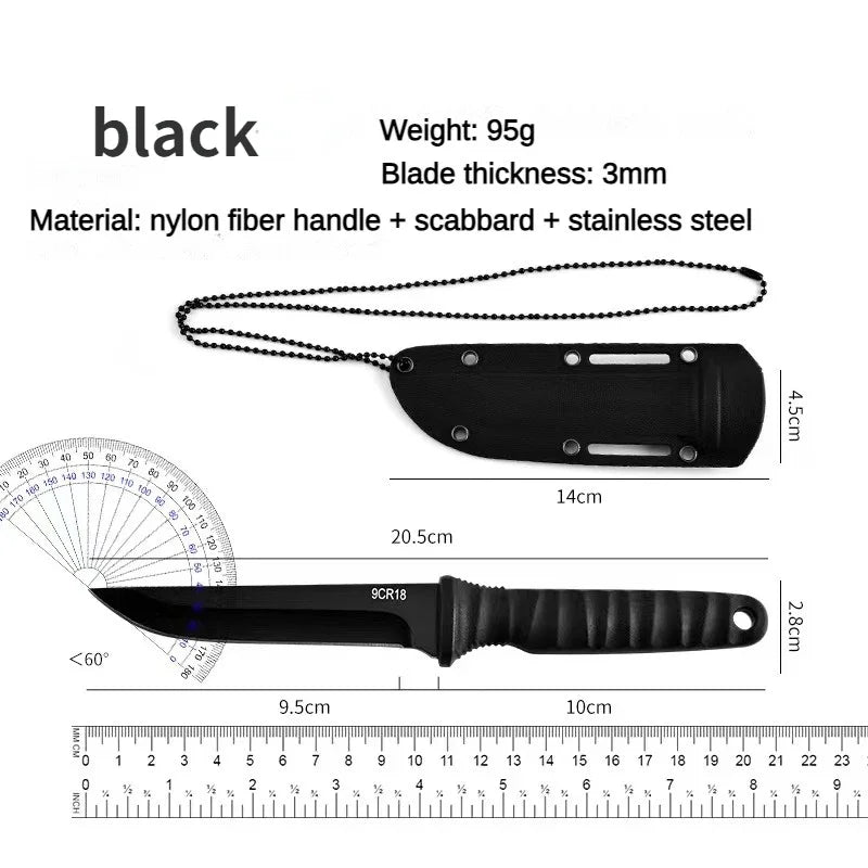 EDC Outdoor Self-Defense Knife, Outdoor High Hardness Life-Saving Knife, Camping Climbing Stainless Steel Knife edc knife