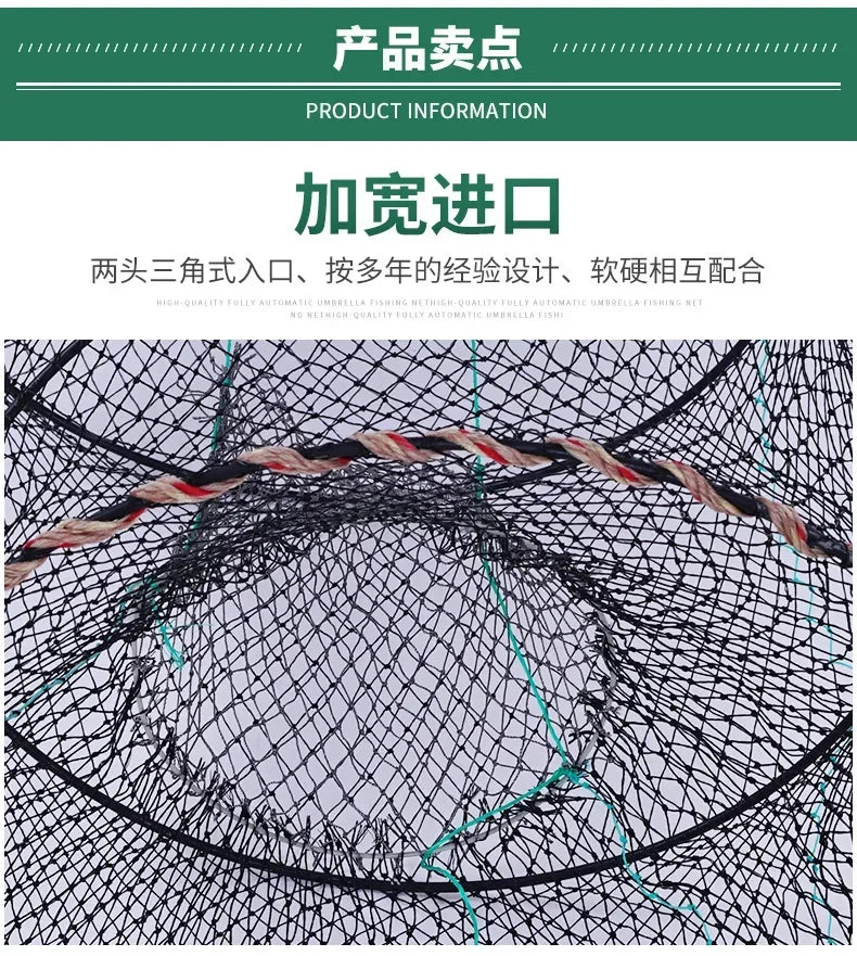 Telescopic Folding Fishing Net Shrimp Fish Trap Carp Large Creel Feeder Crab Catchers Surfcasting Accessories Casting Network