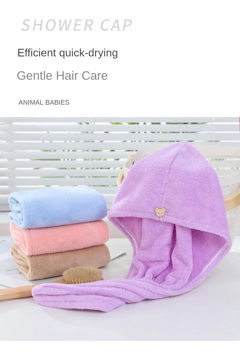 Dry Hair Cap Sports Towel Fiber Super Fine Adult Bath Towel Towels Bathroom Soft Turban for Hair Drying Miss Serviettes Face Wet