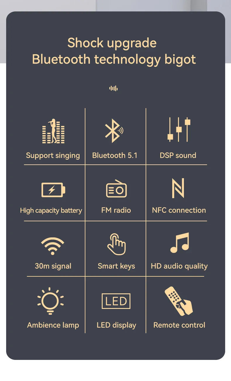 M9Pro Bluetooth Audio Receiver Transmitter DSP Wireless Adapter NFC/RCA/3.5mm AUX/TF/USB U-Disk/6.5 Mic Karaoke/Coaxial/FM Radio