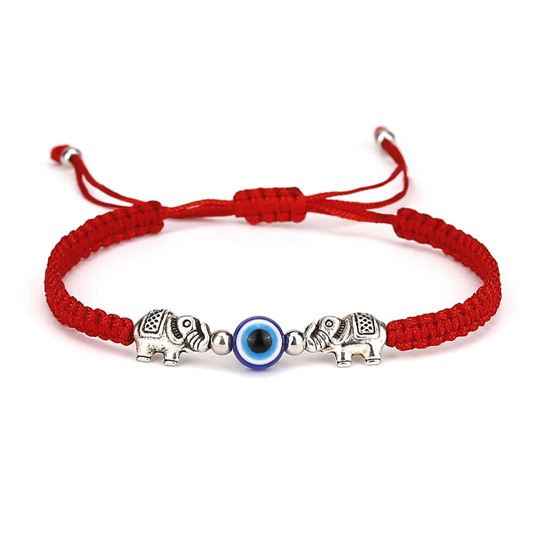 Turkish Evil Eye Bracelet Unisex Handwoven String Adjustable Braclet Classic Fatima Hand Braslet Valentines Day Gift Red Pulsera